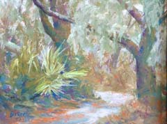 Live Oak Trail, pastel painting by Joe Baker
